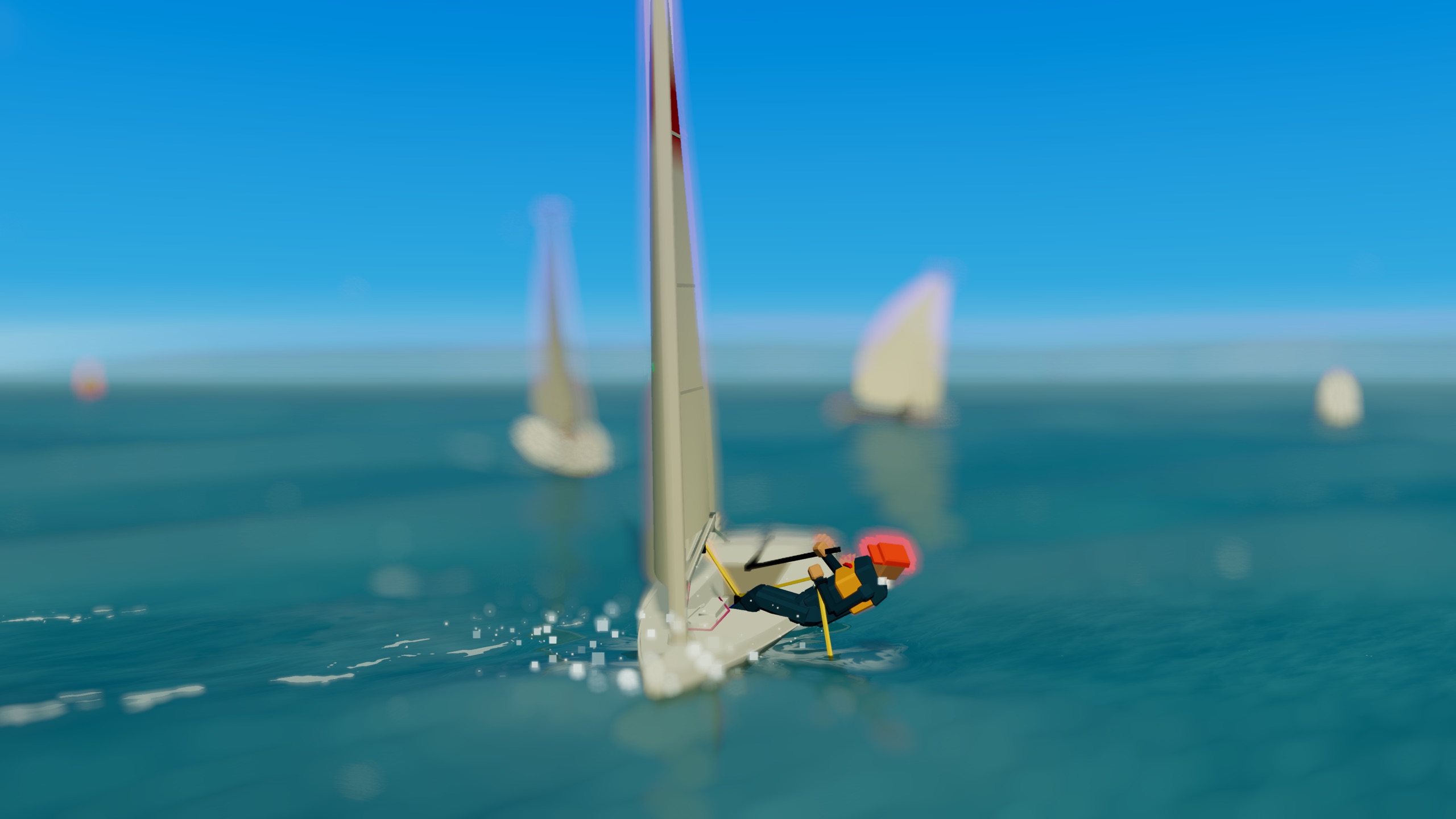 A sailor hiked out on the Lidar